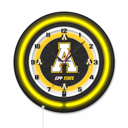 Holland Bar Stool Appalachian State University 19 Double Neon Wall Clock Clk19BK