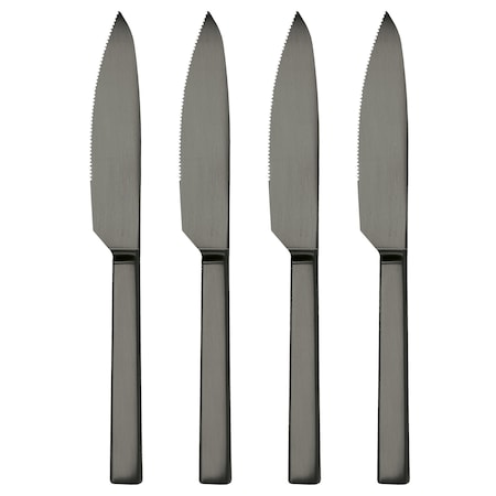 Mepra Stile Steak Knives Set - 4 Pieces - Ice Black Gold 107544434ION