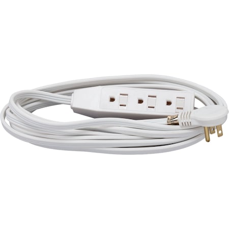 Do It Best 13 Ft. 16/3 Flat Plug White Extension Cord IPF-PT2163-13-WH