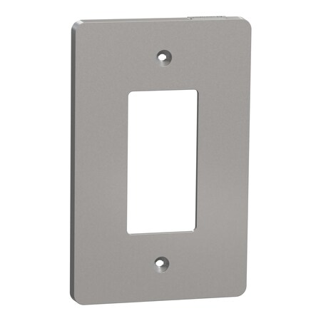 Square D Cover Frame, X Series, 1 Gang, Gray, Number of Gangs: 1 Plastic, Matte Finish, Gray SQWS141001GY