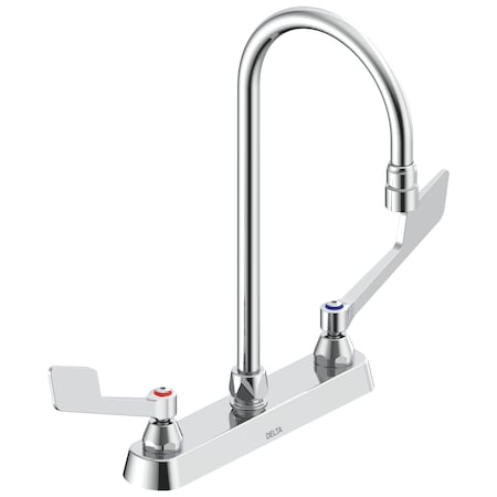 Delta Commercial 26C3 8In Cast Deckmount In Chrome 26C3955-R6