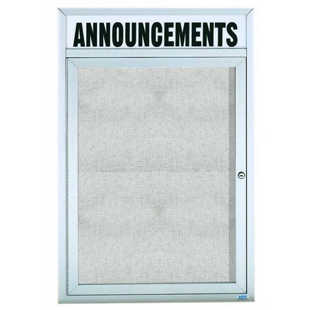 Aarco Header, ClearSatinAnodizedFinish, 24''Hx18''W ODCC2418RHI