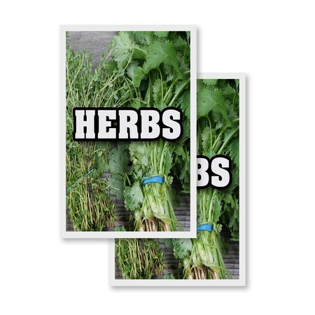 Signmission Herbs, Vinyl Decals Only 24 Inch x 36 Inch, Vinyl Decal, 2PK DSB-2436-2PACK-Herbs