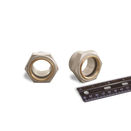 Oil-Rite Gasketed Window Sight Straight Thread - Straight, 1 1/4in.-12, 1 1/2in., 100 PSI, Buna-N, 1in. B2394-15