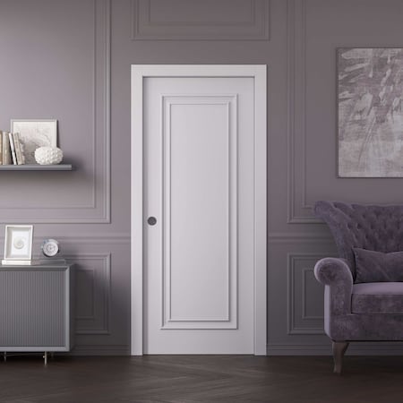 Sartodoors Sliding Pocket Door 42x84 inches White Solid Core Modern Interior ROYAL9811PD-EMAL-4284