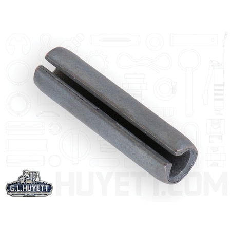 Huyett Slotted Spring Pin, Standard Duty, Zinc Plated High Carbon Steel, 8 mm Dia x 30 mm L x 1.6 mm Wall SPMZ-080-030-A