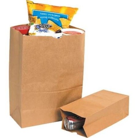 Partners Brand Grocery Bags, 12" x 7" x 17", Kraft, PK500 BGG110K