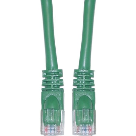 Cable Wholesale Cat5e Green Copper Ethernet Patch Cable, Snagless/Molded Boot, POE Compliant, 100 foot 10X6-051HD