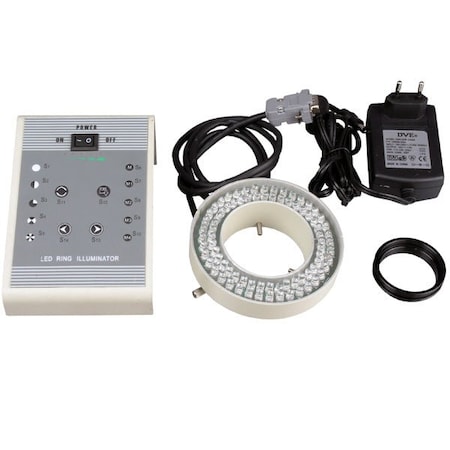 Amscope 80-LED 8-Zone Lighting-Direction-Variable Microscope Ring Illuminator LED-80AM