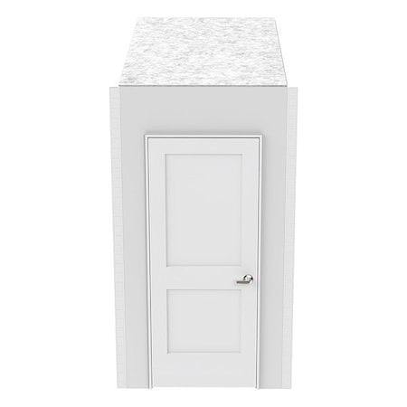 Versare Cubicle Wall Set, White, 96 in H 5801618