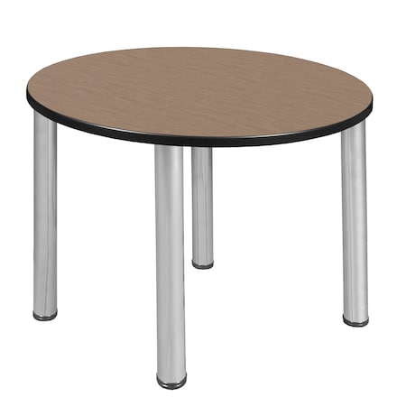 Regency Round Kee Medium Breakroom Table, 42 in W, 42 in L, Noble Oak TB42RNDNOBPCM