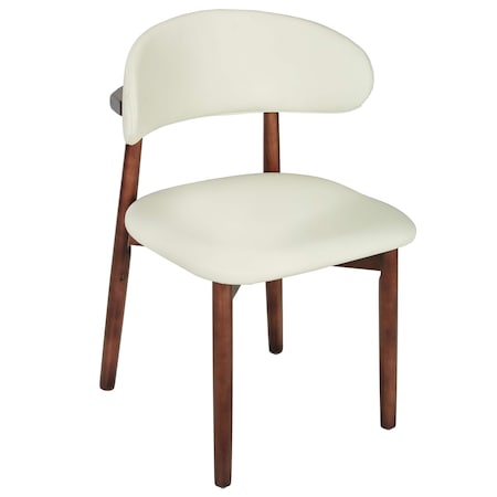 Leisuremod Sable Faux Leather Dining Chair with Rubberwood Legs SCW18W