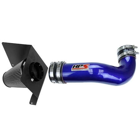 Hps Performance Air Intake Kit with Heat Shield, Blue,  827-622BL