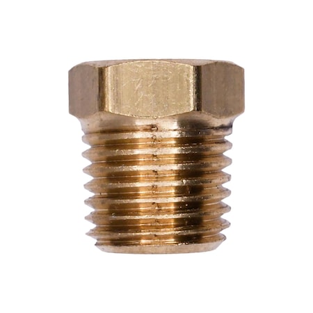 Auveco Brass Hex Head Plug 1/4in Pipe Threads, 5PK 296