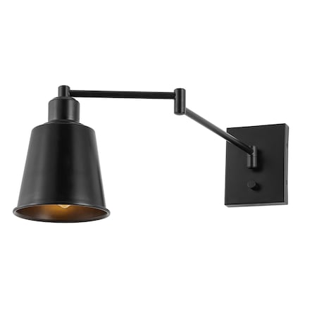 Jonathan Y Cary 5.75" Iron Contemporary Swing Arm LED Wall Sconce, Oil Rubbed Bronze JYL7576A