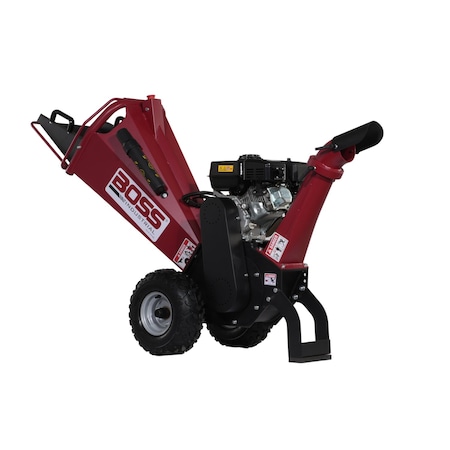 Boss Industrial 4 Inch 7hp Gas Powered Chipper Shredder with Dual Belt Drive CGR40