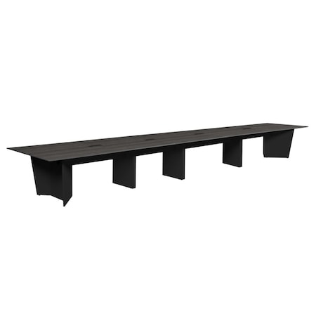 Regency Array 240in Conference Table with Power Data Grommet- Ash Grey/ Black ACT24048AGBK