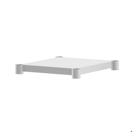 Flash Furniture Woodford Galvanized Under Shelf - Adjustable Lower Shelf for 24in. x 18in. Stainless Steel Tables NH-GU-2418-GG
