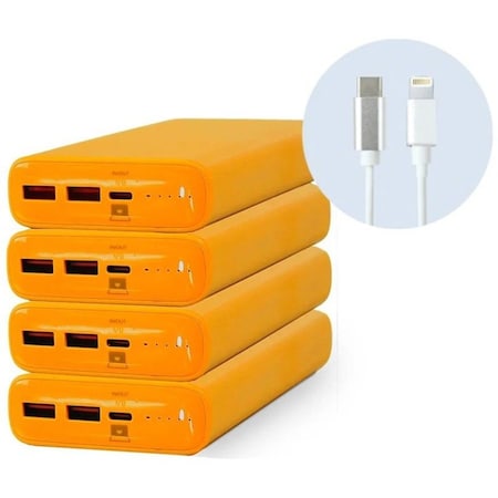 Jar Systems ADAPT4 ACTIVE CHARGE UPGRADE WITH APPLE LIGHTNING CONNECTORS - 4X 20,000 MAH YEL PBYLLGN
