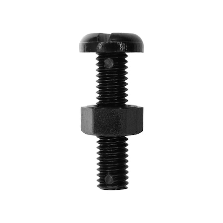 Auveco M6-1.0 x 25mm Black Nylon License Plate Screw And Nut, 25PK 18241