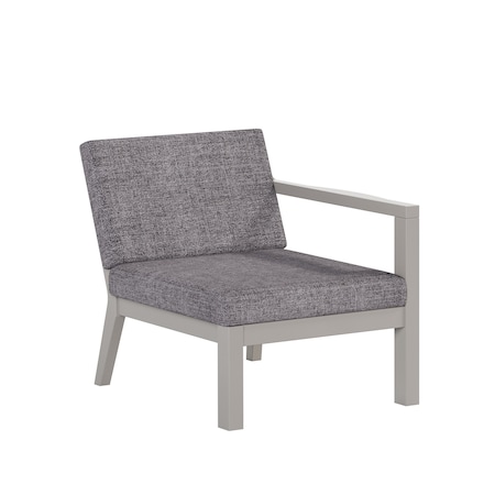 Polybird BREEZE DEEP SEAT SECTIONAL PIECE LEFT CHAIR        LIGHT GRAY POLYBIRD P101-LG-CASL