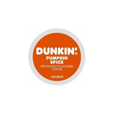 Dunkin K-Cup Pumpkin Spice Coffee, Compatible with K-Cup Brewer, Medium, K-Cup, 4PK 5000364868