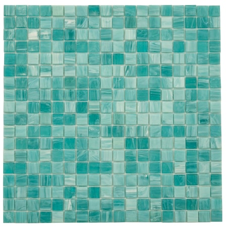 Apollo Tile Skosh 11.6 in. x 11.6 in. Glossy Aqua Green Glass Mosaic Wall and Floor Tile 18.69 sqft/case, 20PK APLNB88GN430A