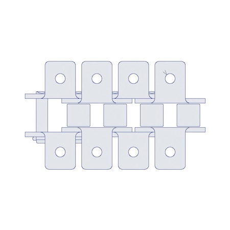 Hkk Chain HKK Riveted Single Pitch Standard w/K-1 Att on Every P, 1.5P, 7/8 Dia x 1 W RC120RK1EV