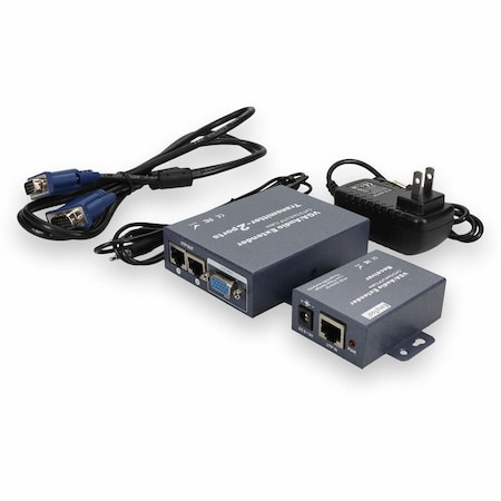 Add-On AddOn VGA Female to RJ-45 Female Black Extender - 100% compatible and guaranteed to work VGACAT5EXTENDER