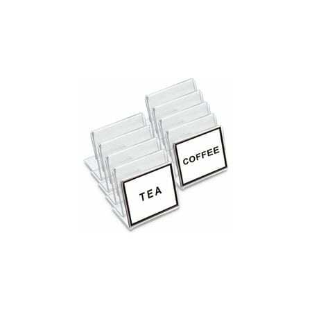 Universal Mini Table-Top Sign, 1 1/2" x 2", Clear, 10PK UNV76861