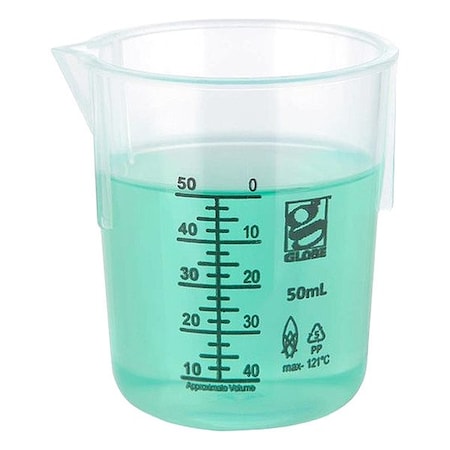 Zoro Select Beaker, Plastic, Colorless, PK12 3650-50