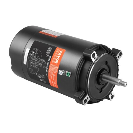 Vevor 0.75HP Pool Pump Motor 115/230V 8/4 Amps 56J 3450RPM 80F/250V Capacitor HM14065LCb