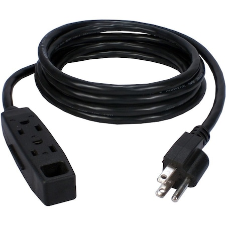 Qvs 3-Outlet 3-Prong 25 ft. Power Extension Cord PC3PX-25