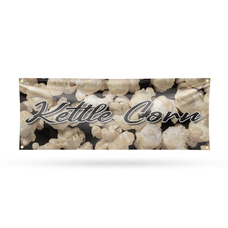 Signmission Kettle Corn, 18 Inch x 48 Inch, Vinyl Banner B-30717