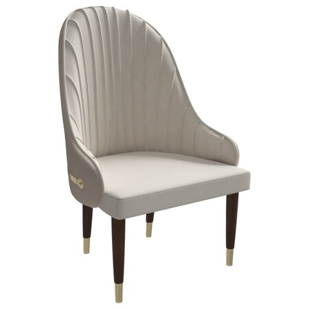 Leisuremod Elara Collection Wooden Dining Chair in Cream EC59CR
