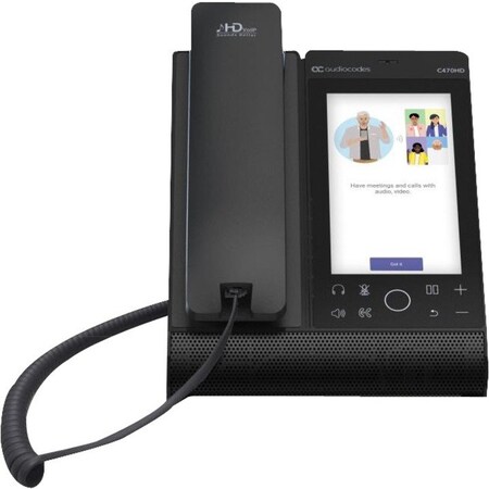 Audiocodes C470HD IP Phone - Corded/Cordless - Corded/Cordless - Bluetooth, Wi-Fi - Wall Mountable ZOOM-C470HD-DBW