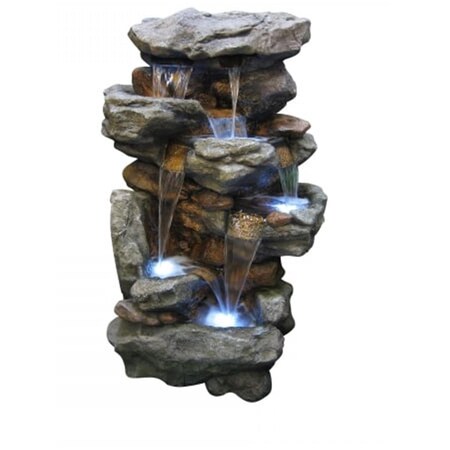 Benzara ALP-WIN730 Rain forest Waterfall Fountain LED Lights 51 in. WIN730