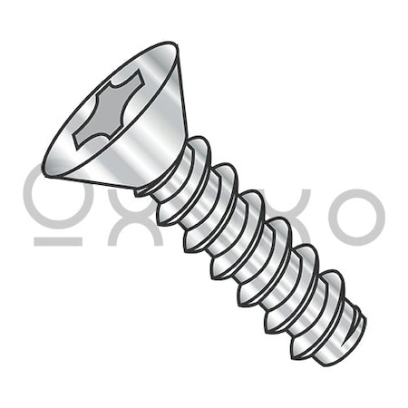 10-16X5/8 Phillips Flat Self Tapping Screw Type B Fully Threaded 18-8 Stainless Steel, 4000PK