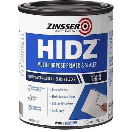 Zinsser HIDZ Series Primer and Sealer, White, 1 qt 373693