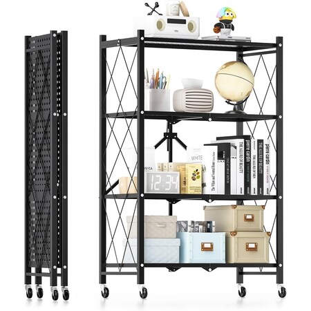 Simple Deluxe 4 tier foldable storage rack HKSHLFFOLD28154904B