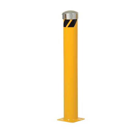 Zoro Select Bollard , 42 in H, Yellow , Carbon Steel BOL-JKS-42-5.5