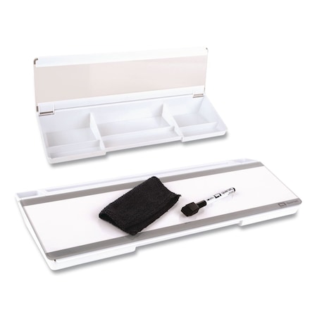 Quartet Flip-Top Glass Dry Erase Desktop Pad, 18 x 6, White Surface Q090F04-R