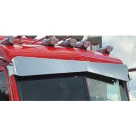 Replacement For Peterbilt 379 Year 1987 9In Chrome Plated Stainless Steel Bowtie Visor