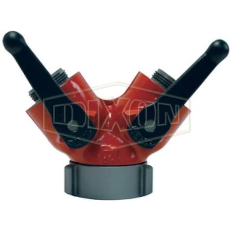 Dixon Ball Wye Valve, 2-1/2 x 1-1/2 in Nominal, Female NH NST x Male NH NST End Style, Aluminum Body FWV25F15F