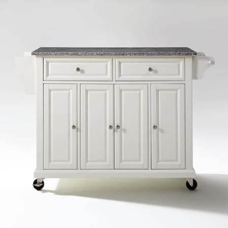 Crosley Full Size Granite Top Kitchen Cart KF30003EWH