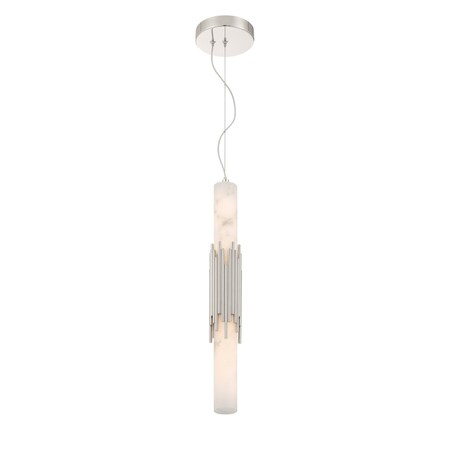 Euf Venna, Pendant, 23", Polished Nickel, Alabaster 50353-033
