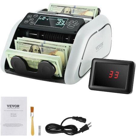 Vevor Money Counter Machine Bill Counter with UV MG IR DD Counterfeit Detection DCJH1UVMGIRDDFUJ5V1