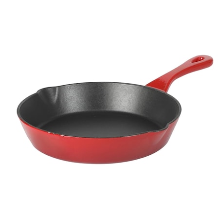 Crock-Pot Artisan 8 Inch Enameled Cast Iron Round Skillet in Gradient Red 137369.01