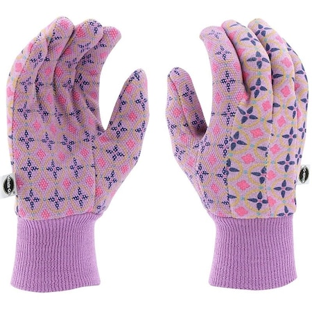 Miracle-Gro MG65757-W-ML Garden Gloves, Women's, M/L, Knit Cuff, Cotton/Polyester, Multi-Color MG65757/WML