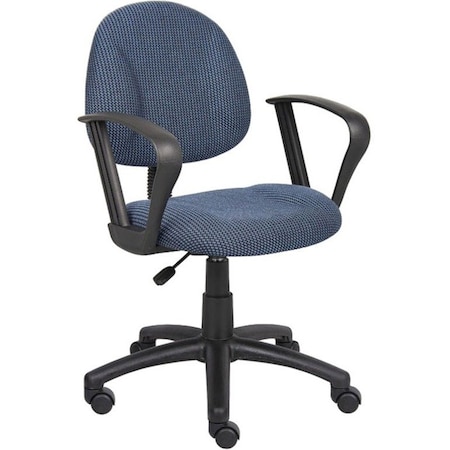 Boss B317 Posture Deluxe Office Task Chair, 25 in W 25" L 40" H, Loop, Tweed Seat B317-BE